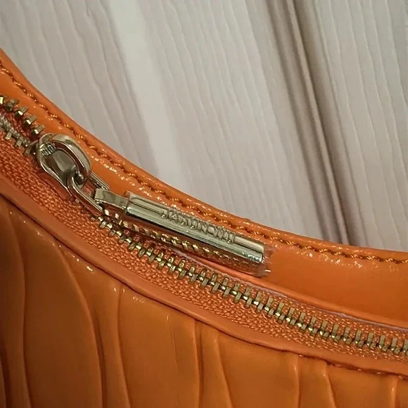 Jason Wu NWT Vegan Leather Shoulder Bag Persimon Orange Purse - Picture 6 of 8